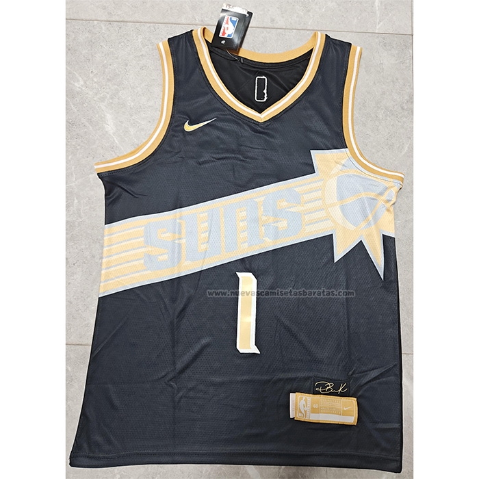Camiseta Phoenix Suns Devin Booker NO 1 Select Series Oro Negro